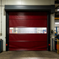 Porte à rideau souple rapide en PVC à cycle élevé, à commande automatique, pour sous-sol, design tropical, service OEM personnalisé