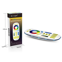 FUT092 Miboxer 4 zones RGB + CCT 2.4GHz RF télécommande pour ampoule LED lumière d'inondation LED bande