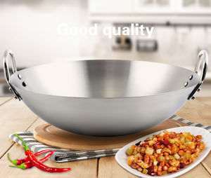 <span class=keywords><strong>Wok</strong></span>-sartén profesional de acero inoxidable, 32-80cm, dos mangos - Product Image 3