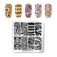 Kit de plaques d'estampage sur ongles 3D en silicone, motifs de fleurs et papillons, personnalisé, 12 pièces, 2020