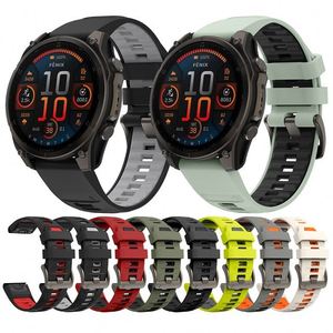 Bracelet de montre en silicone de luxe pour Garmin Fenix 8 Classic 22 mm, bracelet respirant, bracelet sport en caoutchouc réglable pour homme - Product Image 1