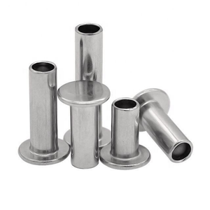 Rivet creux semi-tubulaire à tête plate non standard en acier inoxydable, fabrication directe usine - Product Image 1