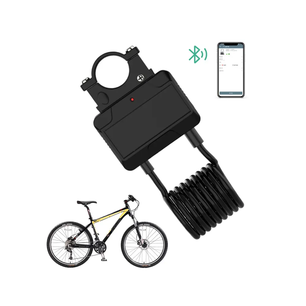 High Quality Multi Function Keyless Biometric App Remote Bluetooths Cable Locks Bike Lock For Cycle Motor