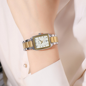 SKMEI 2578 Retro Square <strong>Bar</strong> Dial Simple Elegant Women's Quartz Movement Waterproof Watch Stylish Stainless <strong>Steel</strong> Luxury Fashion - Product Image 2