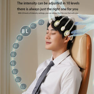 2025 nuevo producto rojo azul luz pulpo cabeza masajeador eléctrico vibración cuero cabelludo masaje dispositivo cabeza Spa equipo con música - Product Image 5