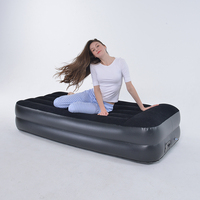 Lit d'air double avec pompe intégrée, matelas gonflable surélevé de 77 pouces pour la maison, OEM personnalisé
