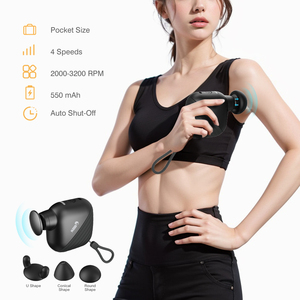 Pistola de Masaje Térmico Portátil Rosa Mini para Masaje Muscular Profundo, Masajeador Deportivo de Mano para Interiores, Potenciador de Fitness - Product Image 3