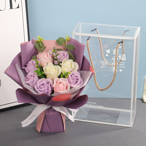 ช่อดอกไม้ขนาดเล็ก 9 ชิ้น ดอกกุหลาบสบู่ ดอกฮาวอร์ธีอา มินิมา ดอกไม้แห้ง ของขวัญวันวาเลนไทน์ ของขวัญวันแม่ ของขวัญวันเกิด - Product Image 2