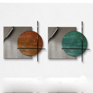 Arte Mural Metálico Abstracto Texturizado en 3D, Decoración Moderna de Lujo para el Hogar, Estilo Wabi Sabi, Pintura Decorativa para Sala de Estar JZ-278 - Product Image 4