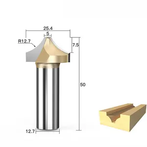 Fresadora de madera personalizada, 1/8 pulgadas, 30 grados, espiral, v, brocas rotativas para tallado de madera, carburo