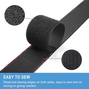 3in X 7ft Waterproof 100% Nylon Sew-On <strong>Hook</strong> &amp; <strong>Loop</strong> Strips for Fabric | Sewing Supplies - Product Image 3