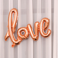 Ballon en Aluminium de différentes couleurs, décoration de mariage, fête, Alphabet, lettre, pour la saint-valentin