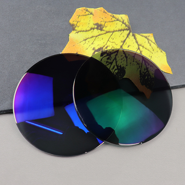 1.56 Lens Glasses Optical HMC Green Coating Single Vision Photochromic Spectacle Lenses for Prescription