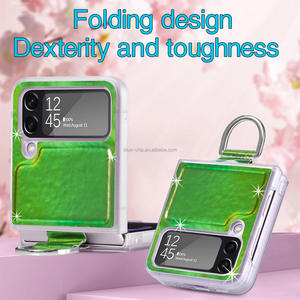 Gradiente colorido lujo mate láser gradiente Loopy Bling teléfono celular casos con diseño con brillos para Samsung Z <span class=keywords><strong>Flip4</strong></span> - Product Image 5