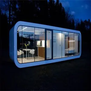 Yeni tasarlanmış minimalist tarzı konaklama konteyner ev açık plan hostel düz