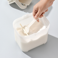 Boîte de distribution de lait en poudre pour bébé en plastique de grande capacité Conteneur de stockage de farine et de céréales avec cuillère