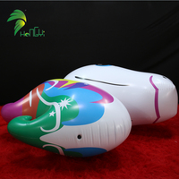 Hongyi jouet gonflable de tête de licorne gonflable de cheval de conception colorée de dessin animé en PVC