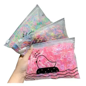 1000pcs/पैक नायलॉन डिस्पोजेबल लोचदार बाल बैंड लड़कियों के लिए रंगीन रबर बैंड रस्सी महिलाओं Scrunchies बच्चों बाल सामान