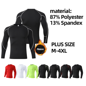 컴프레션 셔츠 제조업체 맞춤형 로고 프린트 무지 플리스 긴팔 티셔츠, 청소년용 컴프레션 셔츠 헬스 피트니스 티셔츠 - Product Image 3