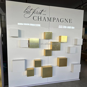 Support de bar à fleurs blanc romantique <span class=keywords><strong>pour</strong></span> événements et fêtes, boîte à fleurs, toile de fond <span class=keywords><strong>pour</strong></span> mariage, décoration extérieure - Product Image 4