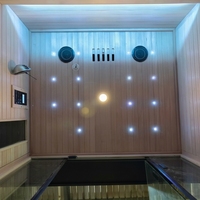 Sauna Infrarroja Doble con Paredes de Cerámica y Panel de Calefacción Infrarroja Lejana de Bajo EMF
