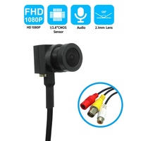 Mini Cámara AHD 1080P de 15*15mm, 120 °   Cámara de Seguridad Gran Angular con Baja Iluminación, Menú UTC, Sensor CMOS, Cámara CCTV Analógica con Audio