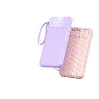 Chargeur portable avec câble intégré - 10000 mAh, charge rapide, batterie externe USB C, mince, 22,5 W, écran LED, 5 sorties