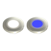 Plafonnier LED 2 pouces avec anneau en finition inox, pour camping-car, caravane, bateau, intérieur, certifié CE/RoHS/REACH