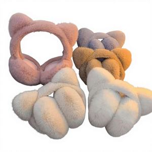 Cache-oreilles pliables en peluche avec oreilles de chat mignonnes, tendance, chauds pour l'hiver, pour étudiantes, cyclistes, résistance au froid, USA Mairun, taille unique - Product Image 1