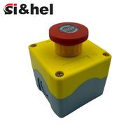 Botón de Paro de Emergencia Mecánico con Cabeza de Champiñón Si&hel de 22 mm, 10 A, Combinación de Control Industrial SPST 1NO1NC, 660 V, Plástico ABS