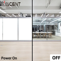 WINCENT Hochwertige Selbstklebende PDLC Intelligente Folie Dimmbar UV-Beständig Heim- und Büroglasfolie 0,4mm Dicke Einfach