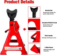 Cric pneumatique Torin CE LY Automotive Tools en acier inoxydable 3 tonnes/6000 lb, cric de levage manuel robuste à double verrouillage pour sols