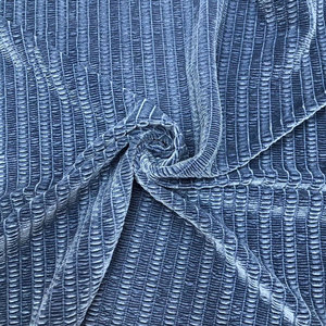 Vải dệt mềm mại, bóng mượt, kẻ ô, co giãn, chất liệu polyester dệt jacquard nổi, vải nhung nhung óng ánh dùng cho may váy áo. - Product Image 3