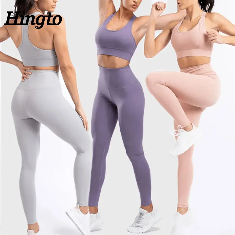 Adult Branded Zweiteilige Hosen Set Sportswear Custom Design Gerippte Yoga-Sets 2021 Sportswear Women Oem Supplier