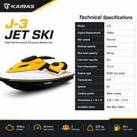 1000cc Jet-Ski Persönliches Wasserfahrzeug 2-Sitzer Wasserscooter 50km/h Geschwindigkeit Benzinbetriebenes Wassermotorrad