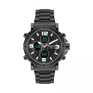 Envío Directo HALEI Reloj de Cuarzo Analógico-Digital para Hombre con Fecha y Día de la Semana, Pantalla LED, Estilo Deportivo, 3ATM, Movimiento Japonés, Venta al Por Mayor - Product Image 4