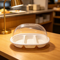 Boîte en blister PET de qualité alimentaire blanche, personnalisable pour le fromage, le gâteau, les pâtisseries, les mooncakes, les sandwichs, emballage en portions pour l'usine