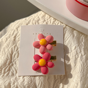 Nuovi Arrivi: Set di Fermagli <span class=keywords><strong>per</strong></span> Capelli Coreani 3D <span class=keywords><strong>per</strong></span> Bambine, Colori Caramella, Graziosi Cuori e Fiori Rosa, Clip a Becco d'Anatra - Product Image 2