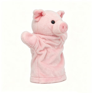 Lindo Títere de Mano de Cerdito Rosa, Juguete de Peluche Suave de Terciopelo para Accesorios de Cumpleaños, Juego Interactivo de Simulación - Product Image 3
