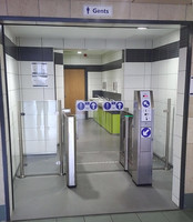 Prix promotionnel Portillon sanitaire automatique à 3 bras, à monnayeur et à poussée automatique
