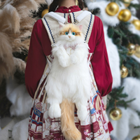 Sac à dos en peluche doux et mignon à motif de lynx jaune flamboyant, vente en gros directe d'usine DUPAN, jouet en peluche de lynx simulé