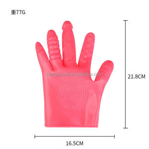 Lupo dente femminile masturbazione guanti incantevoli Palm SM oggetti di scena del sesso vibratore gioco del sesso giocattolo in Silicone nuovo disegno manica delle dita - Product Image 6