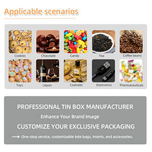 Venta al por mayor personalizado impreso Rectangular de grado alimenticio galleta caja de lata de embalaje de lujo contenedor de regalo <span class=keywords><strong>para</strong></span> el Festival de vacaciones pastel de caramelo - Product Image 5