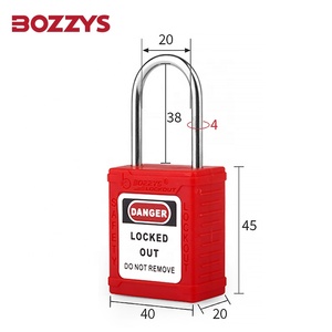 Bozzys Tùy Chỉnh Thép Không Gỉ Còng Loto Nylon An Toàn Khóa Ổ Khóa 38*4Mm Không Thấm Nước Với Chìa Khóa Chủ Cho Cửa Khóa - Product Image 2
