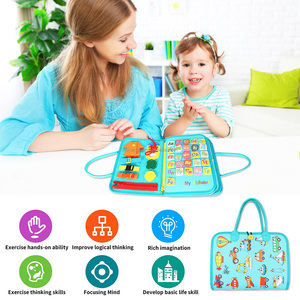 Jouet sensoriel Montessori pour bébé, activité éducative précoce, sac d'<span class=keywords><strong>activités</strong></span> en feutre, jeu de société pour enfants - Product Image 6