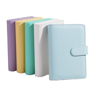 Vente en gros de carnet de notes agenda personnalisé A5 A6 classeur à anneaux en cuir PU classeur à clips agenda de haute qualité pour l'école et le bureau - Product Image 1