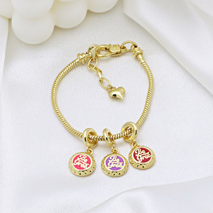 HD870 Bonitos dijes colgantes con diseño de tapa de botella, 'Be Free', <span class=keywords><strong>gato</strong></span> en patinete y Virgen María, y abalorios colgantes para manualidades, accesorios para pulseras de cadena de serpiente para mujer - Product Image 4