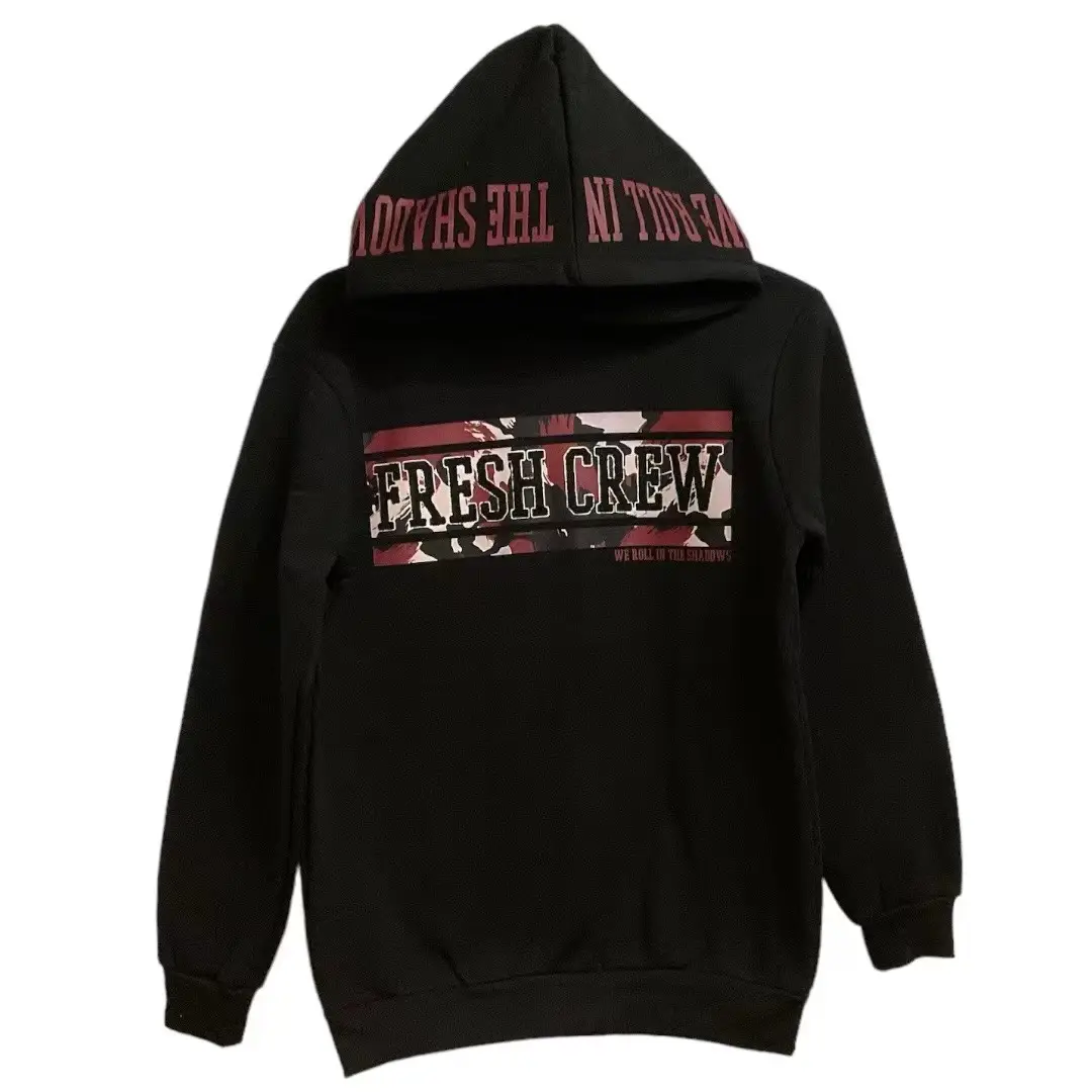 MENS POLY FLEECE HOODIE WITH IRON-ON BEADS AW23