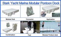 Ponton de quai flottant en polyéthylène (PE) stable et durable, conception de marina flottante