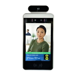 8 inch floor standing kiosk Face Recognition fever checking full viewed - Product Image 1